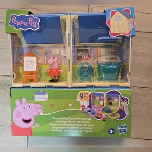 PEPPA PIG Peppa's Pop-Open Playgroup Playset with Figure, 9 Piece